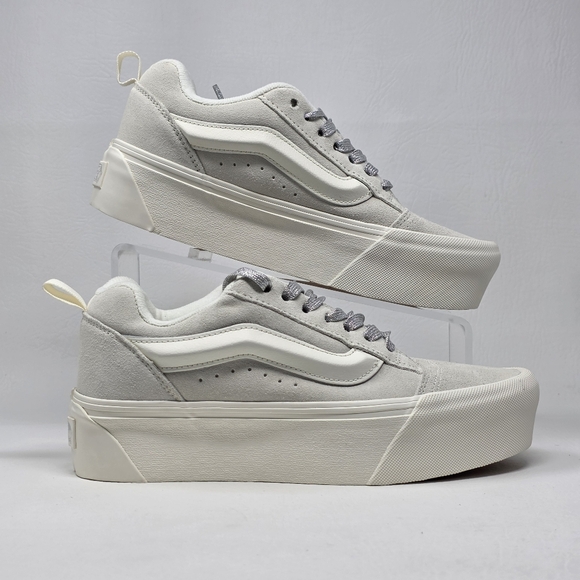 Vans Knu Stack White Chunky Platform Sneakers VN000CRS448 Womens 8 Mens 6.5 New - Picture 2 of 11